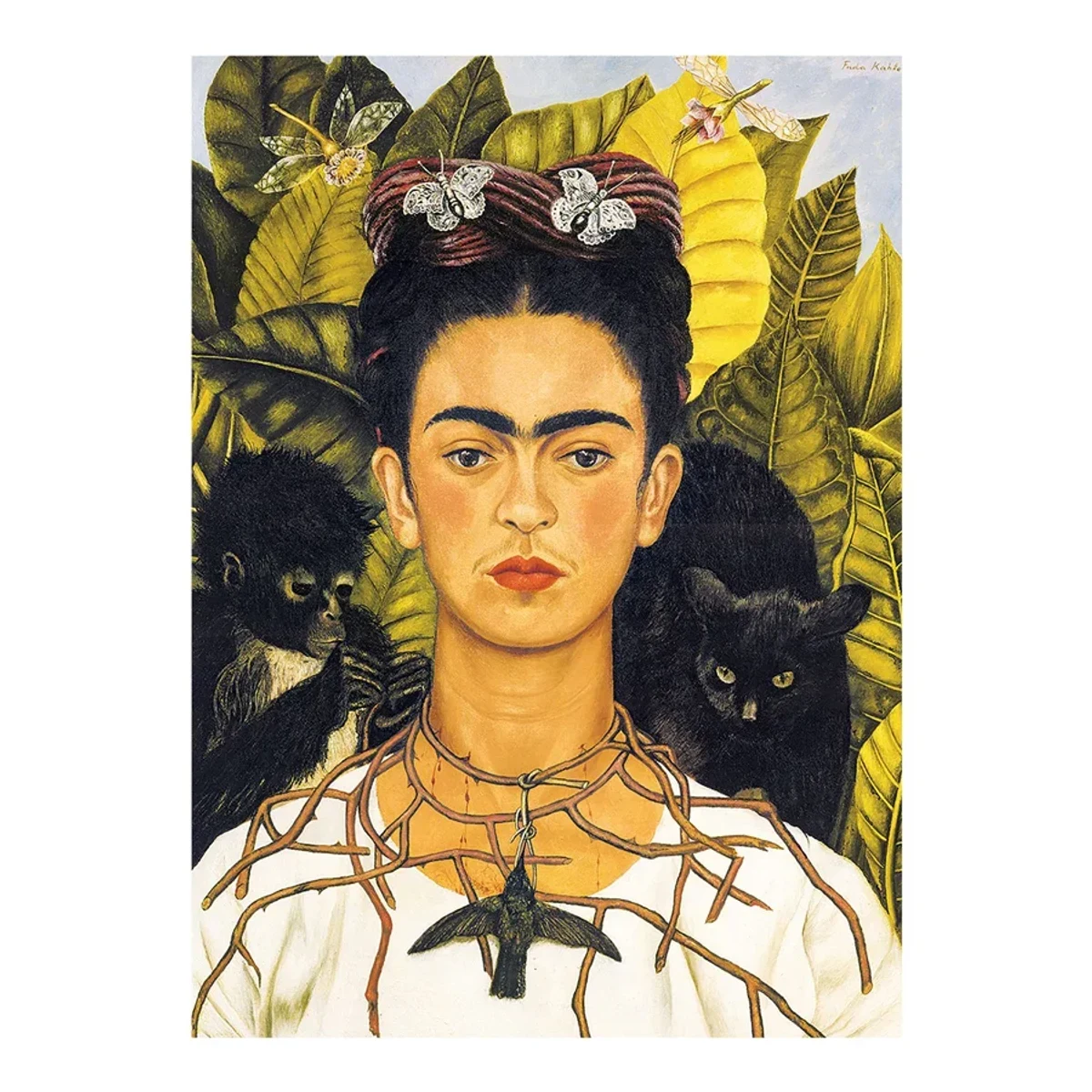 Frida Kahlo: Self-Portrait with Thorn Necklace and Hummingbird, Poster by Frida Kahlo · National Gallery of Art Shop.
