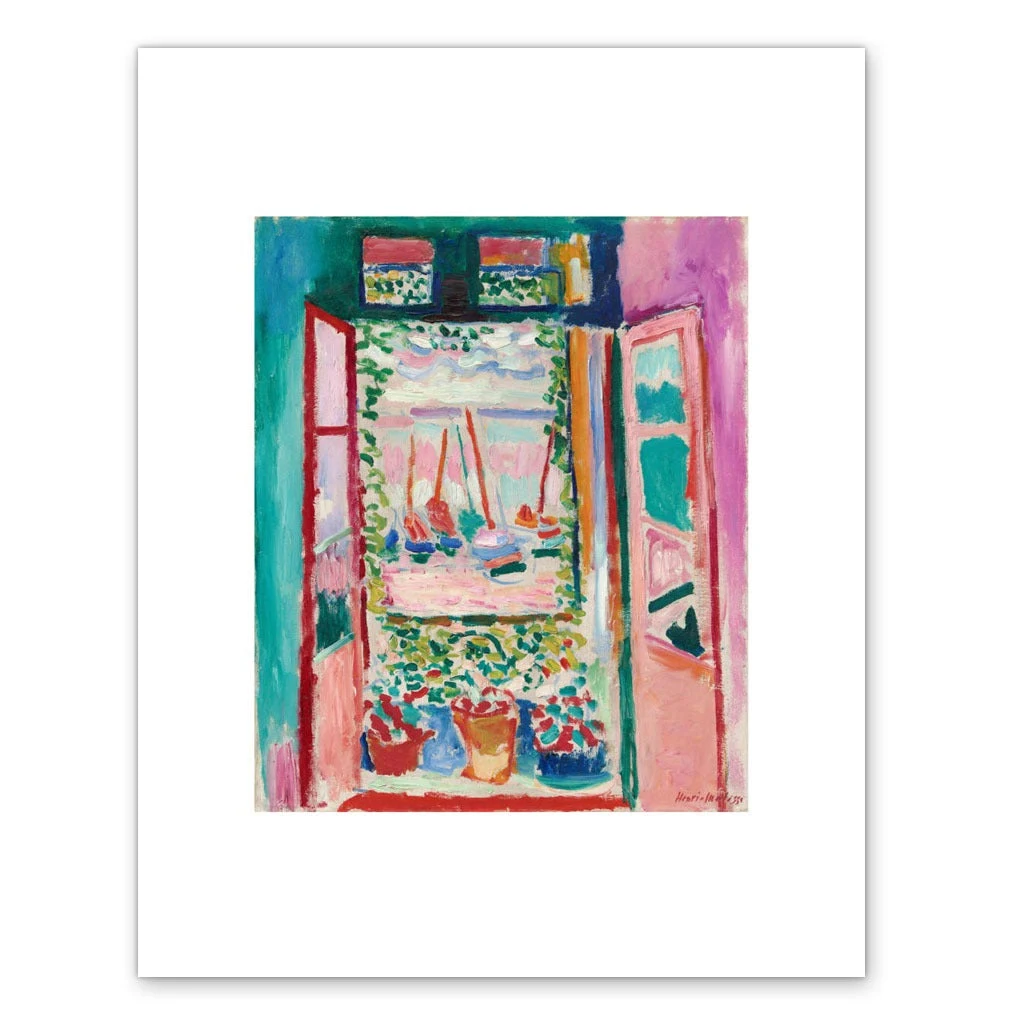 Henri Matisse, Open Window, Collioure, 11 × 14" Print by National Gallery of Art Shop.