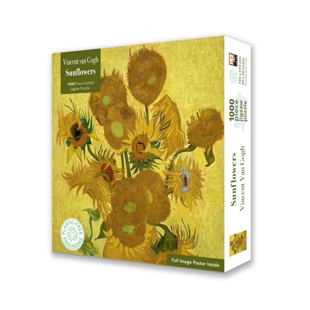 Vincent van Gogh, Sunflowers, Special Edition Foiled Puzzle by National Gallery of Art.