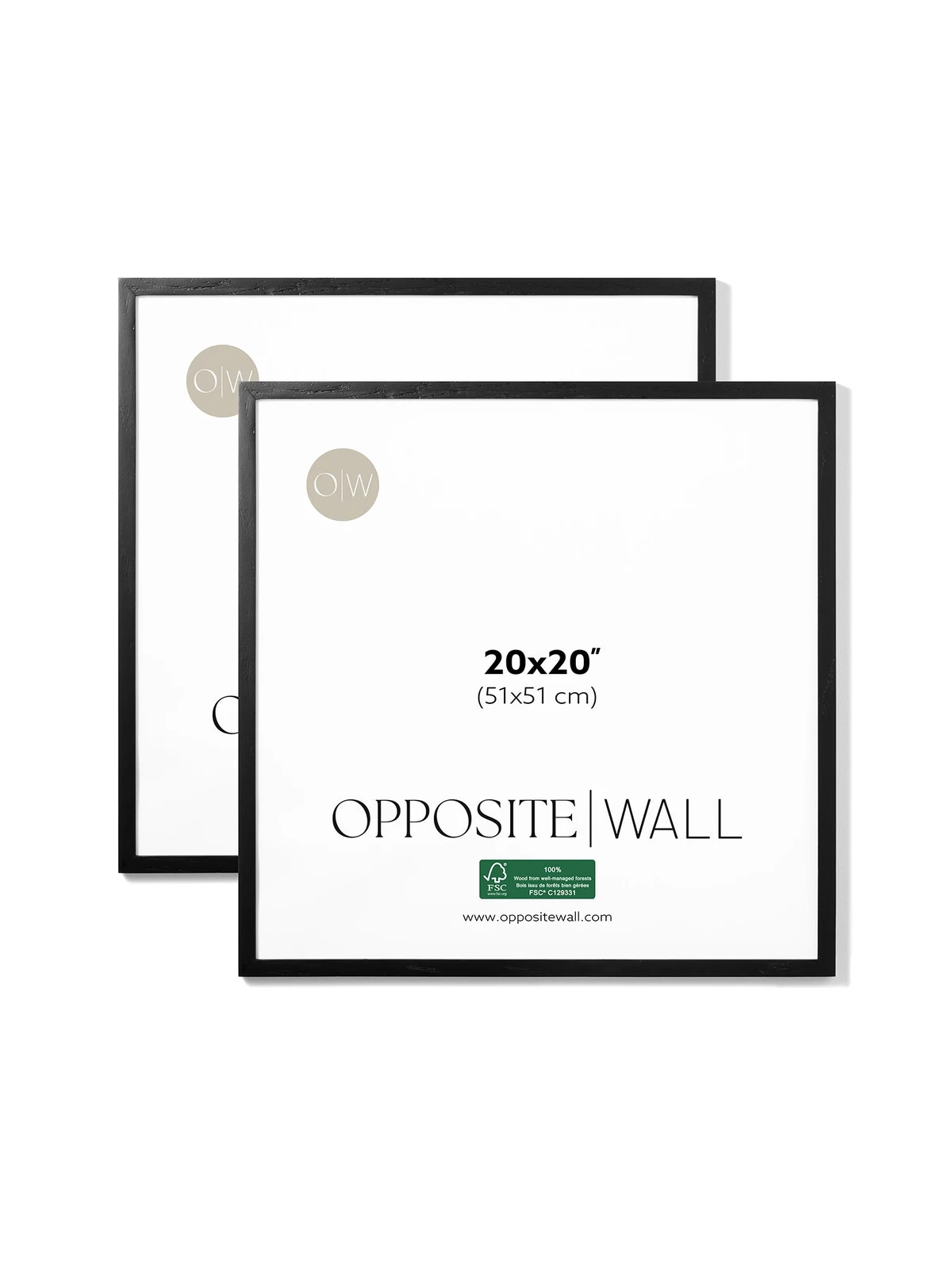 Black Oak Frame (2 Pack), 20x20 in | 51x51 cm by Opposite Wall.