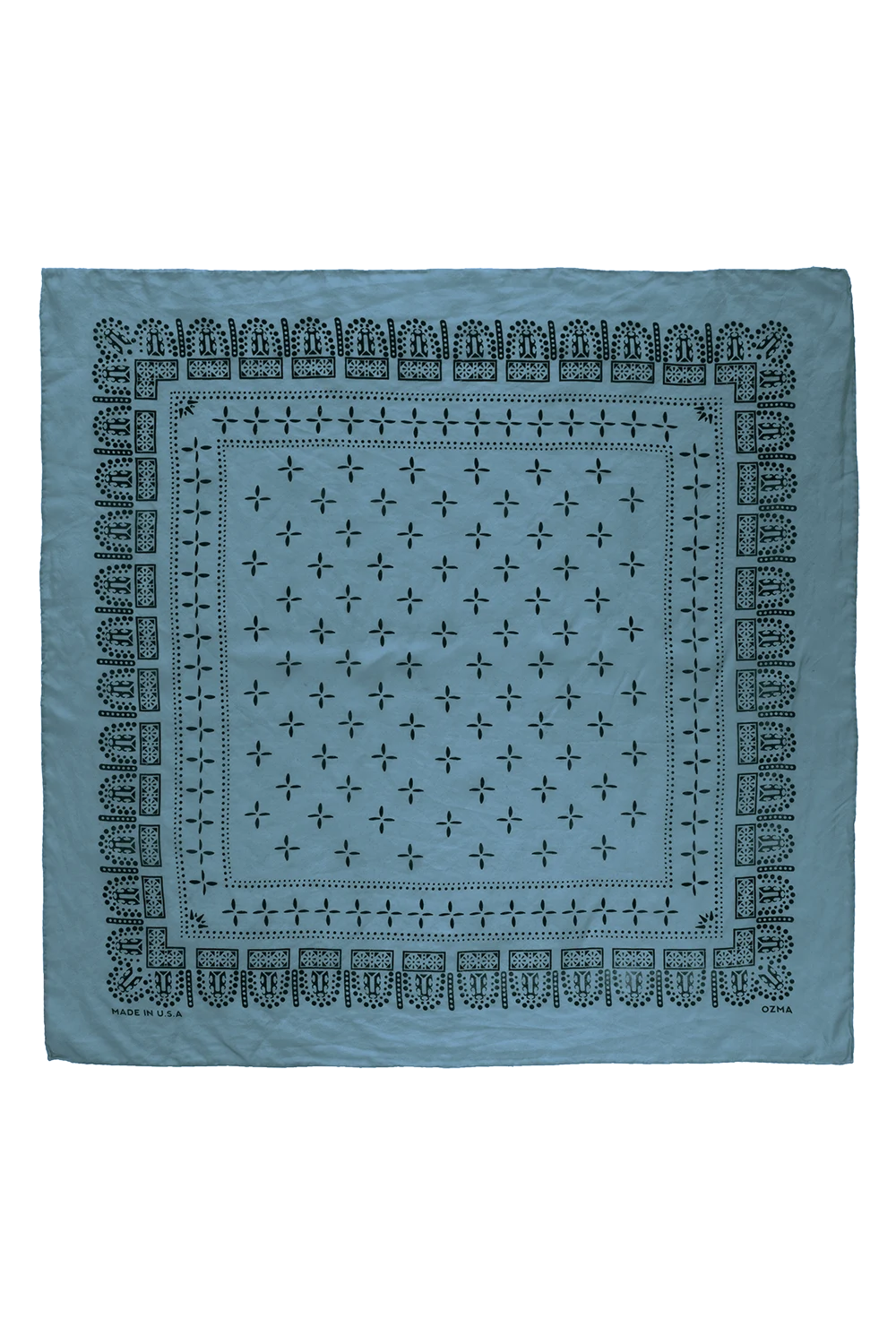 1930s Bandana, Regen Silk, Blue Jean by OZMA.