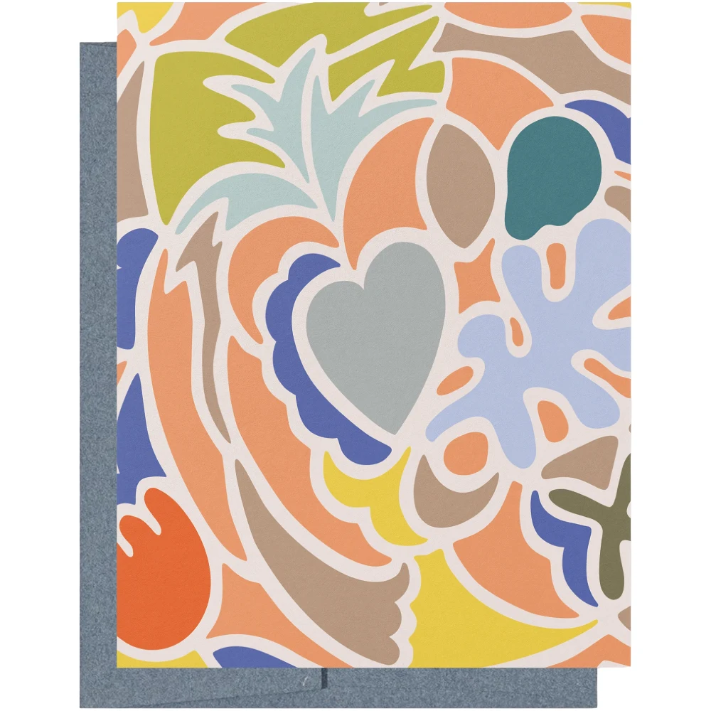 Modern Abstract Art Recycled Greeting Card - Set of 8 by MASU.