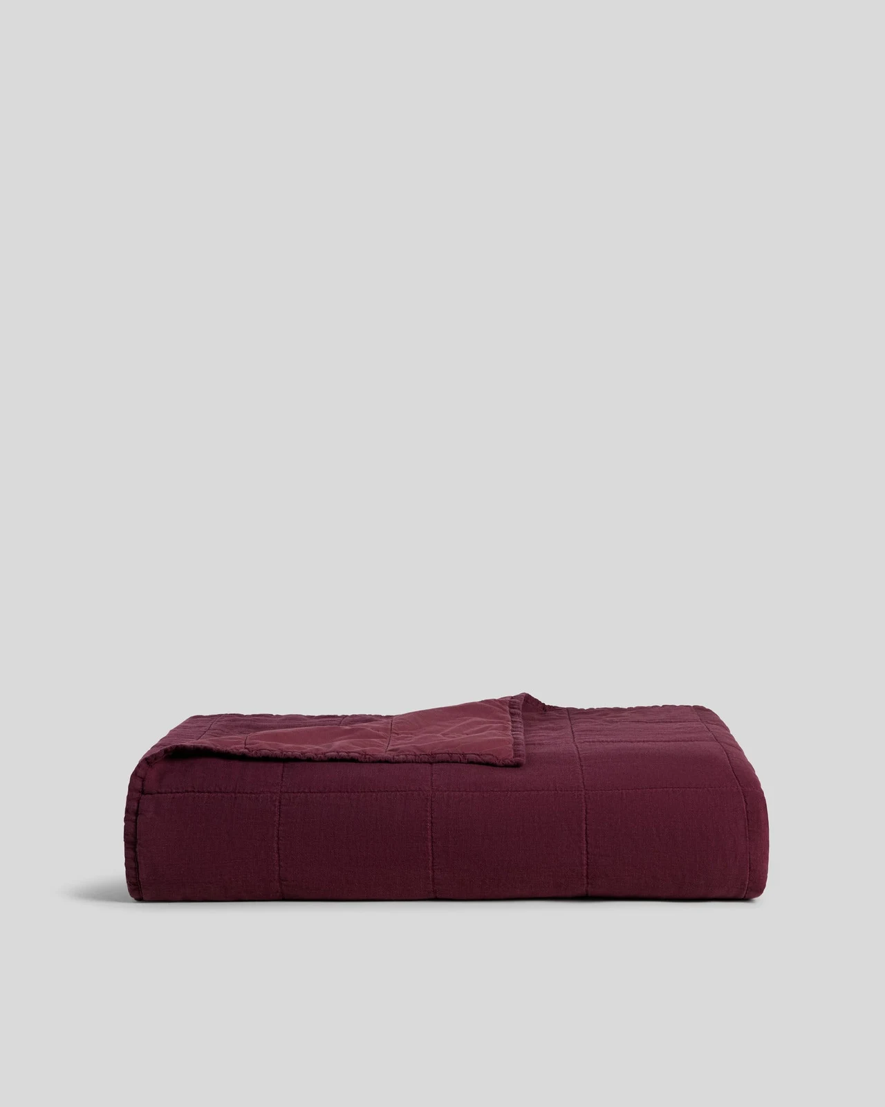 Linen Box Quilt (Garnet) by Parachute Home.