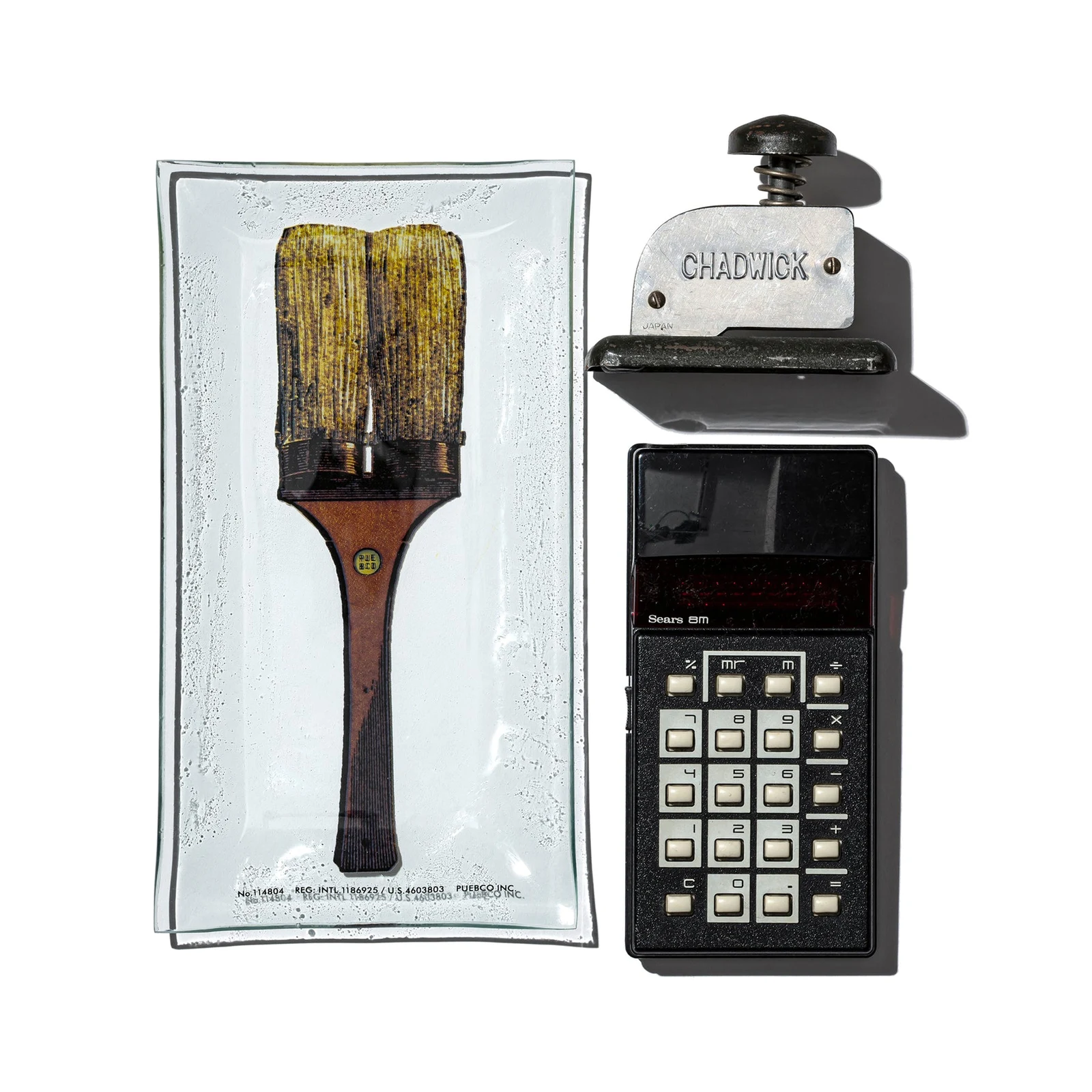 PRINTED GLASS TRAY / Paint Brush by Puebco.