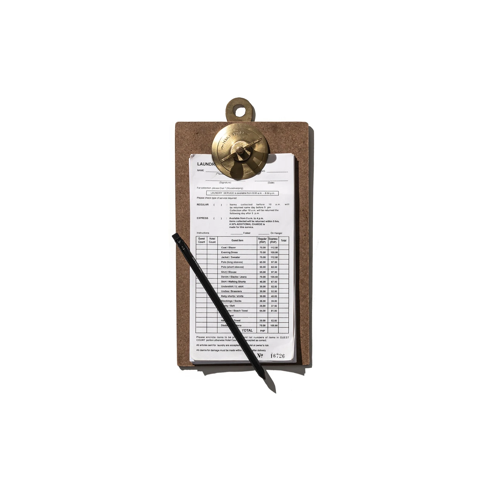 SCREW CLIPBOARD [CHECK] by Puebco.