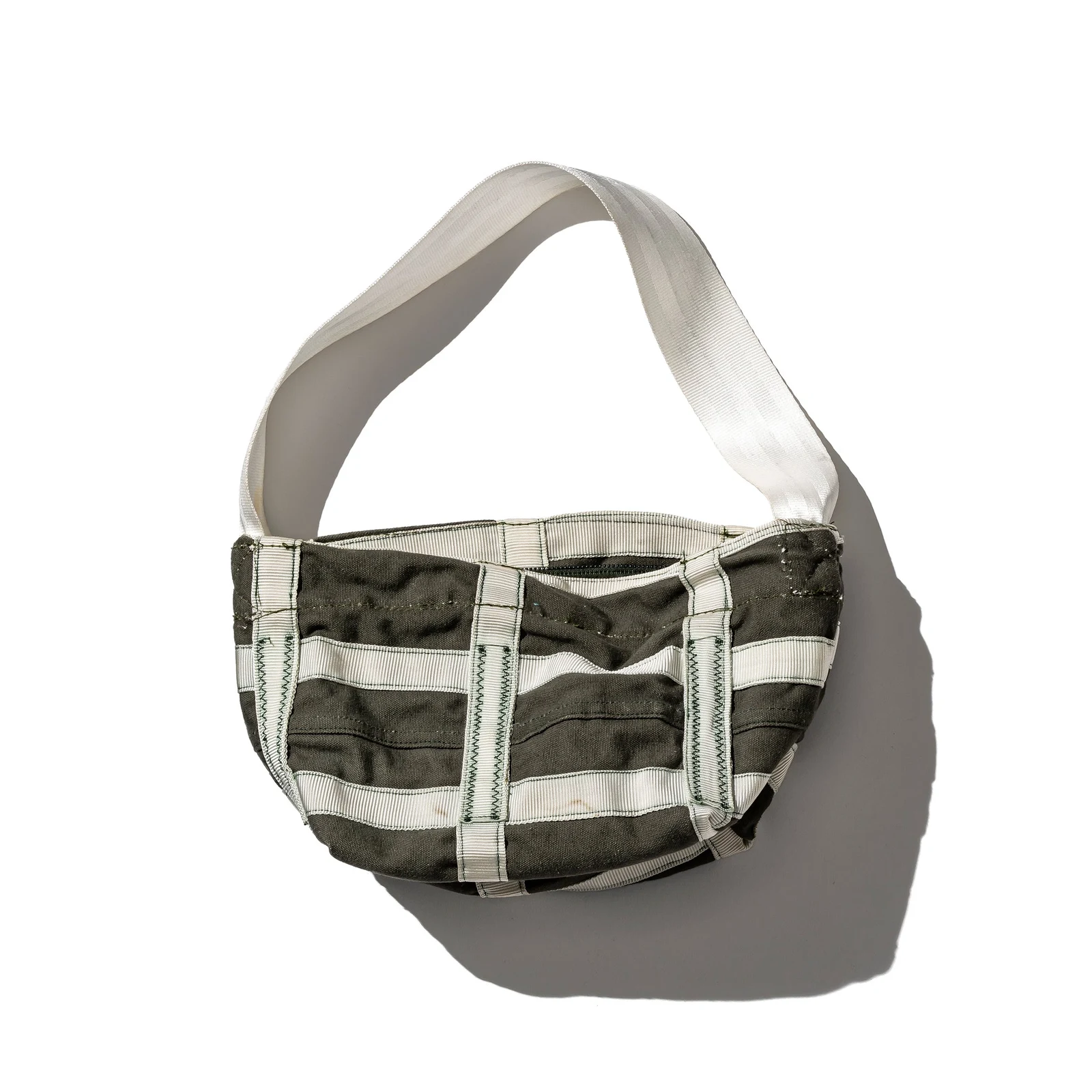 Vintage Olive Brake Parachute Extra Small Shoulder Bag by Puebco.