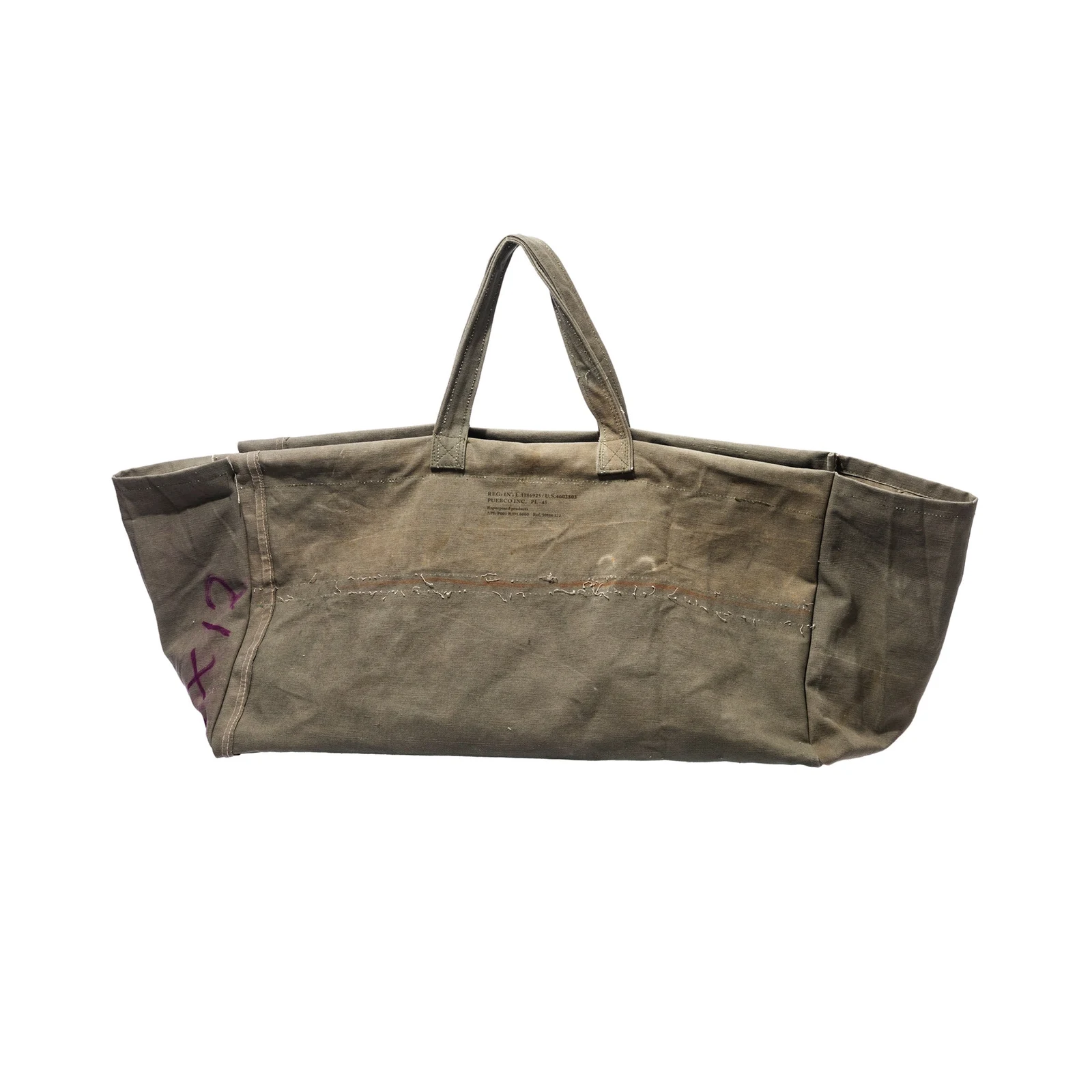 VINTAGE TENT FABRIC LARGE BAG by Puebco.