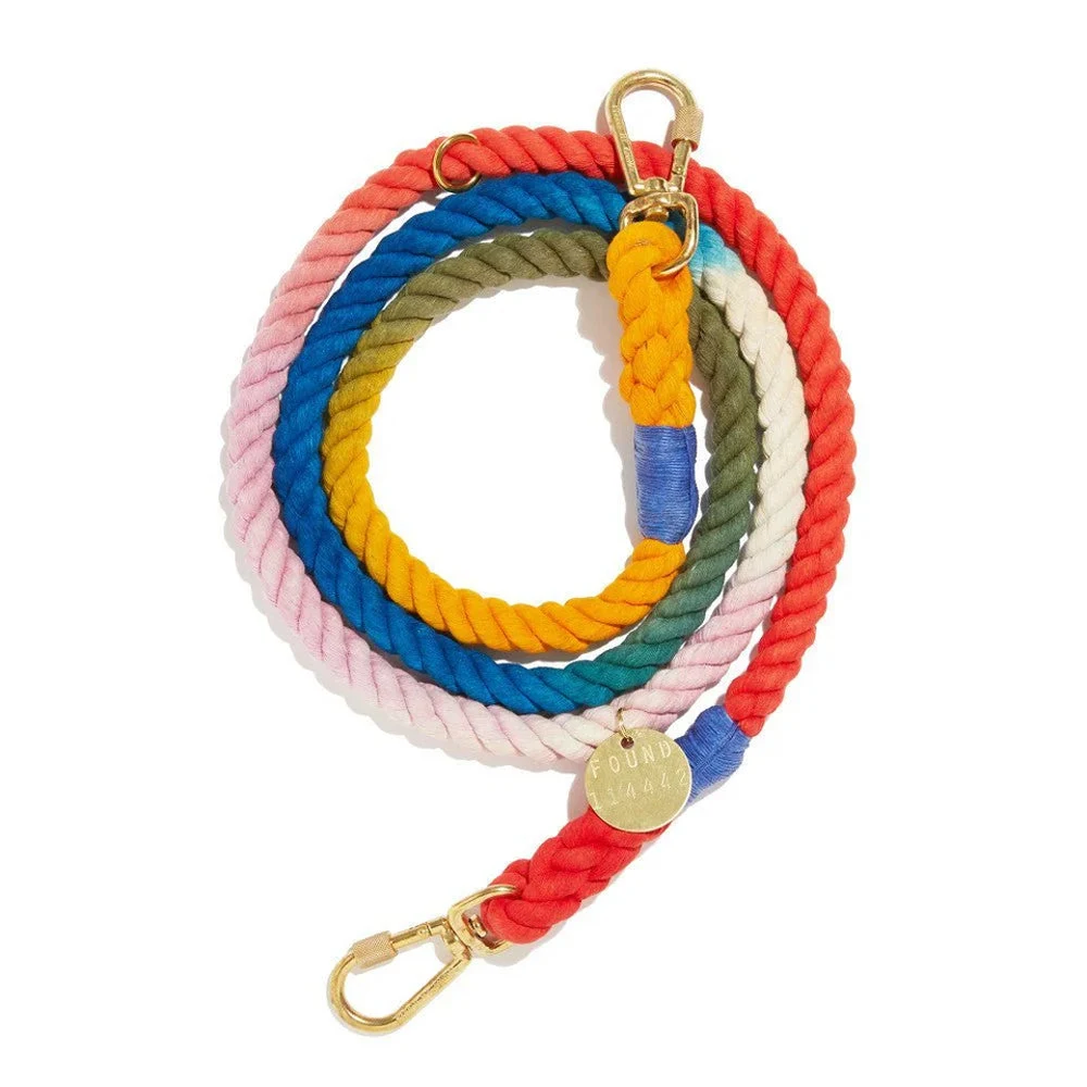 Henri Ombre Cotton Rope Dog Adjustable Leash by FAIRE/FOUND MY ANIMAL.