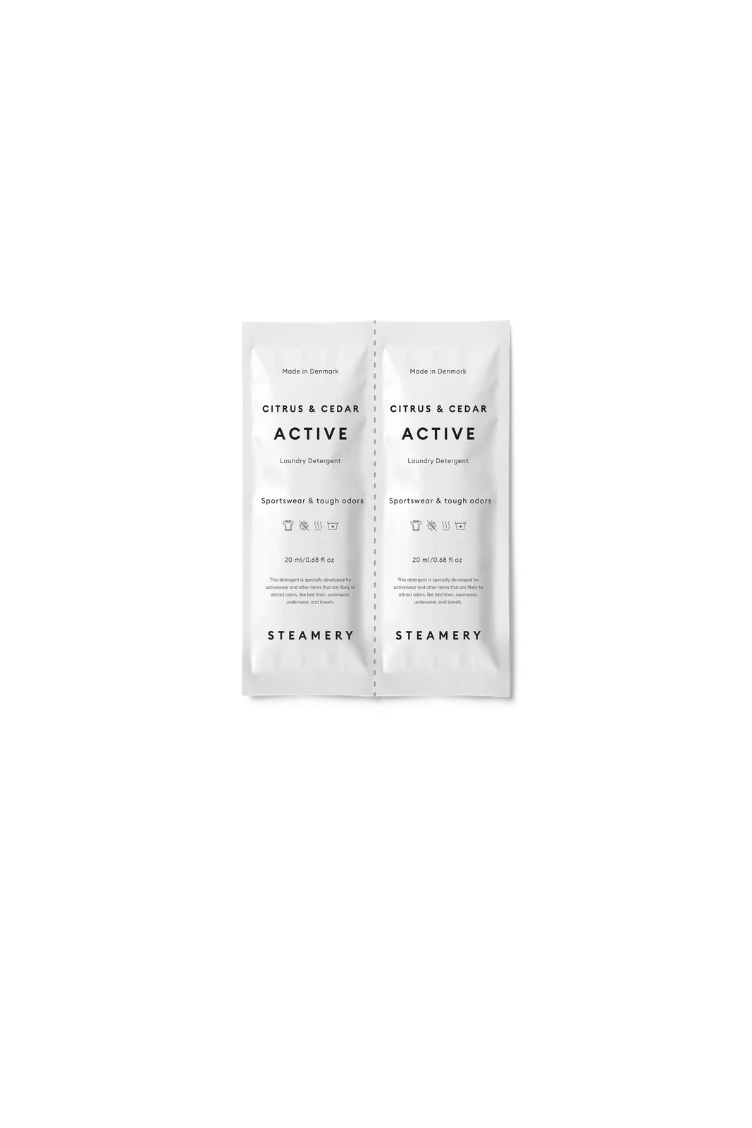Active Laundry Detergent Sachet by Steamery.