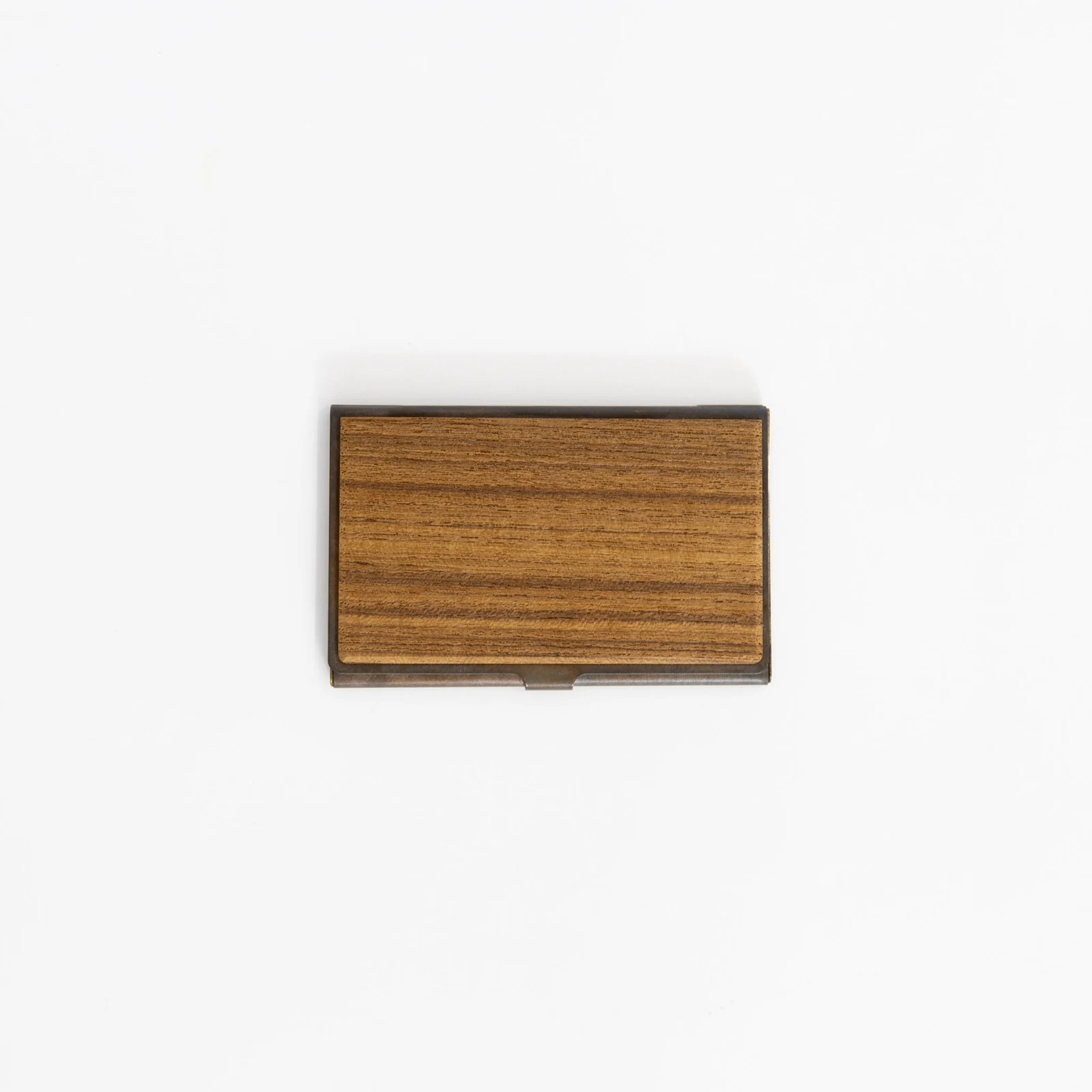 Picus Brass & Light Wood Card Case by 1- 81 Agency.