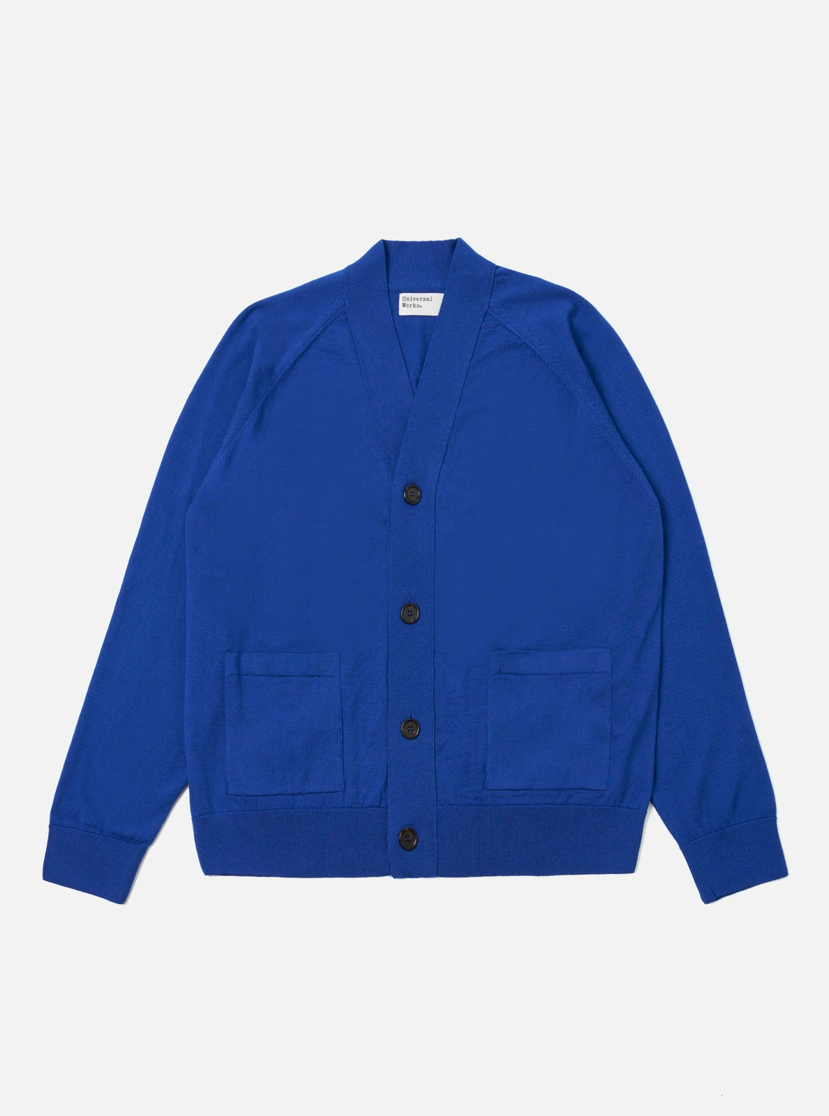 Blue Woolcot Bio Loose Cardigan II by Universal Works.