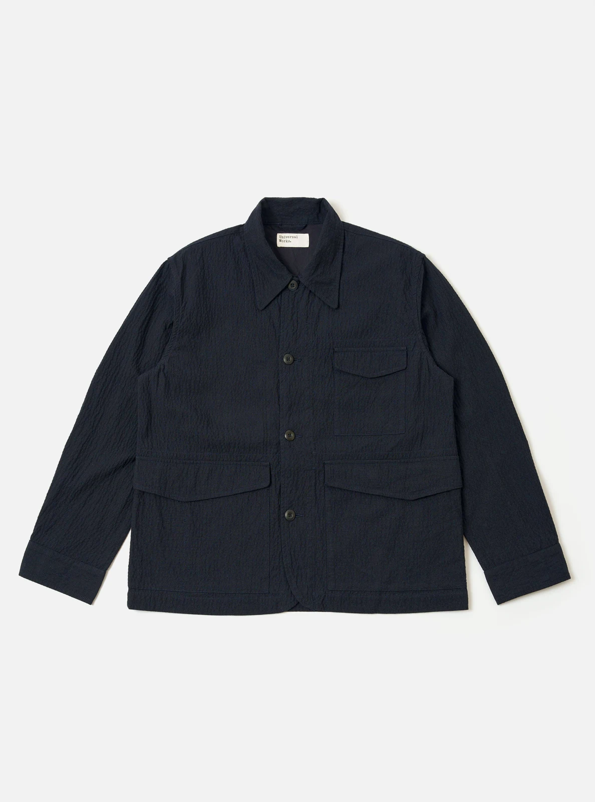 Dark Navy Ospina Cotton Duty Jacket by Universal Works.