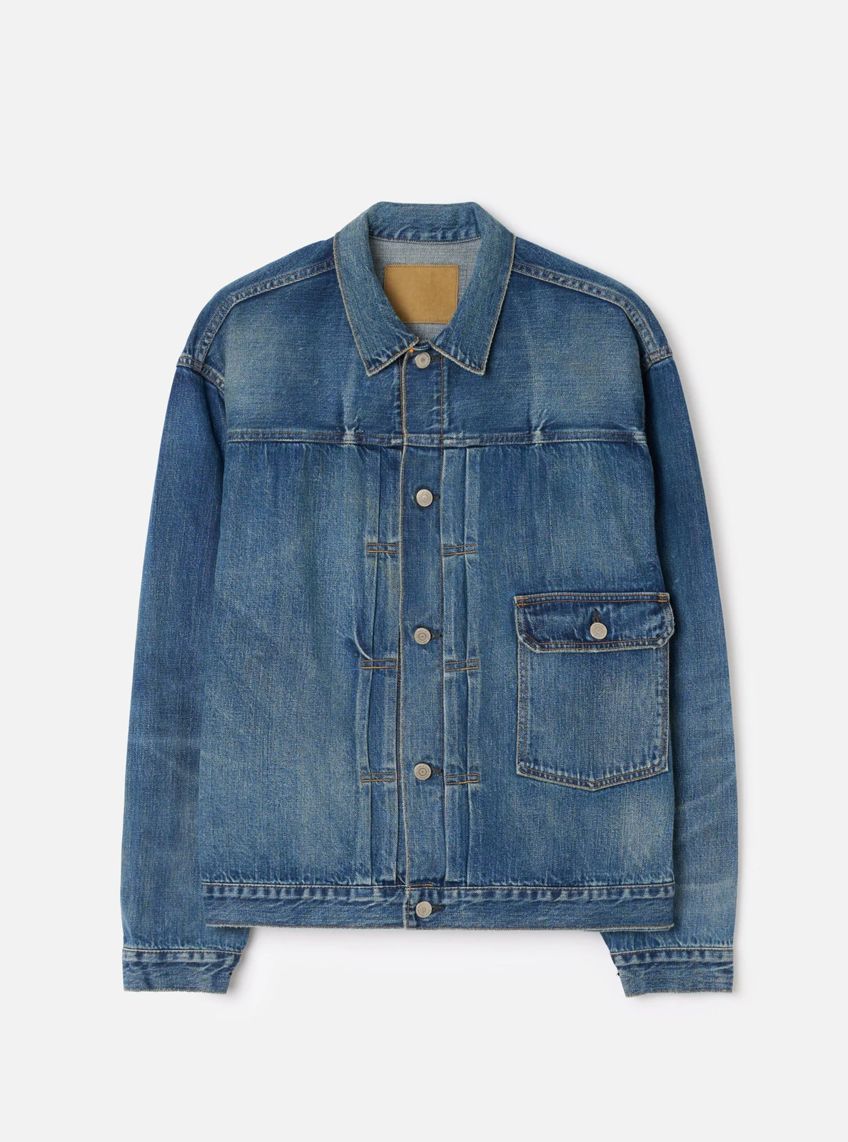 Ordinary Fits 011 Used Wash Indigo Denim Jacket by Ordinary Fits.