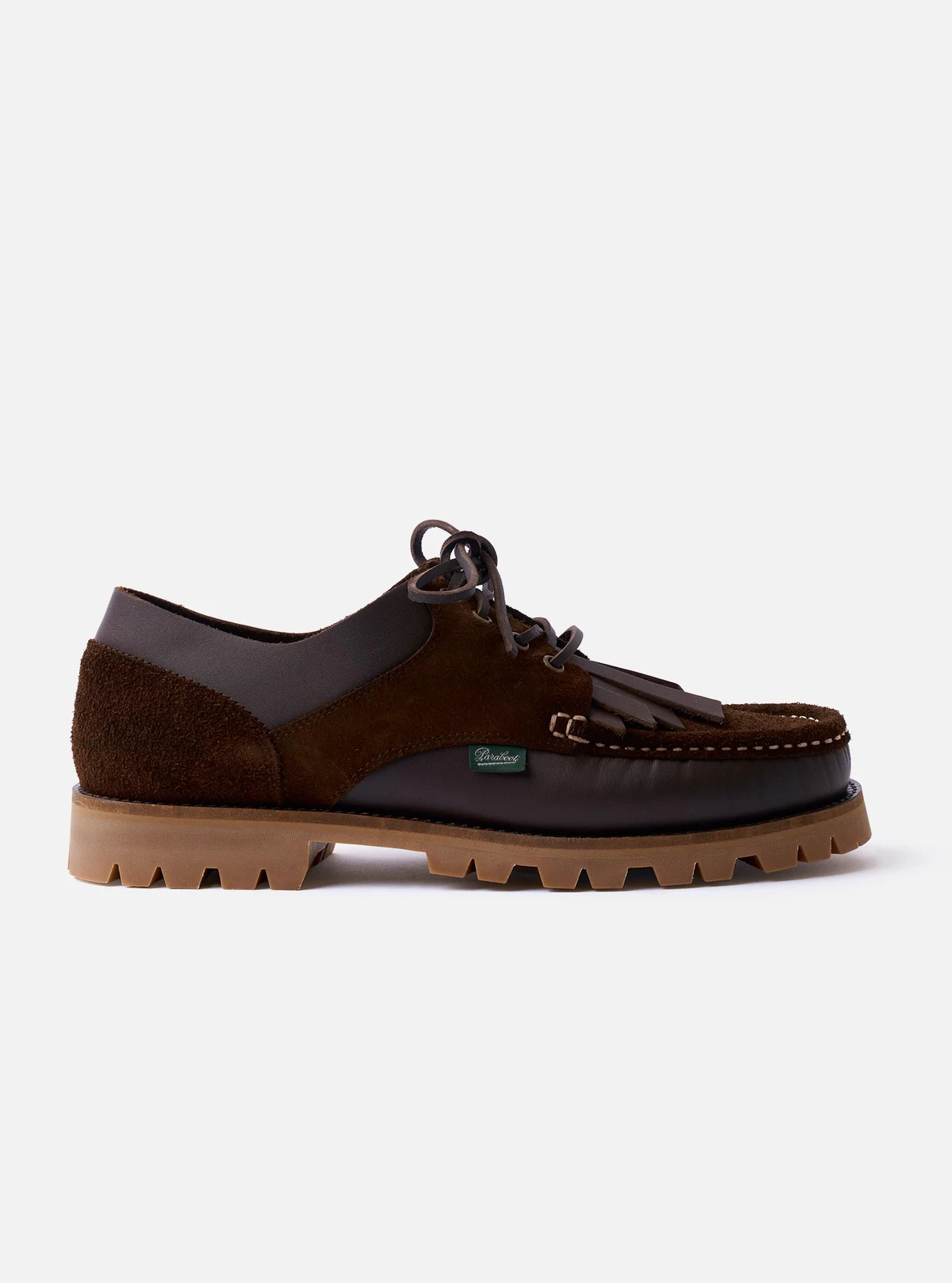 Paraboot x Universal Works Thiers/Jannu in Café Leather/Suede by Paraboot x Universal Works.