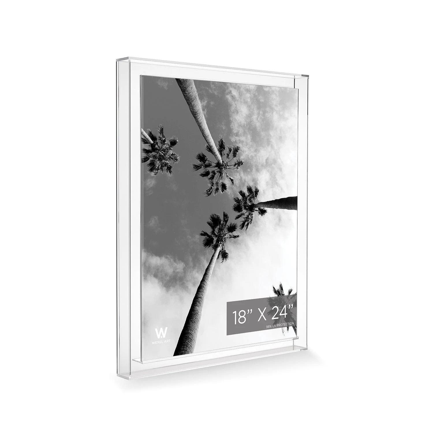 18x24" Clear Magnetic Float Frame | Poster Frame by Wexel Art.
