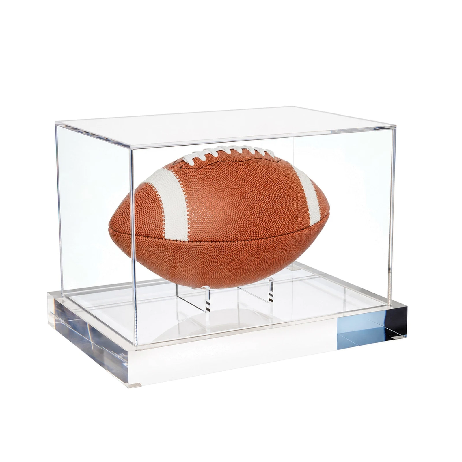 Centerfield Football Display Case | 98% UV Luxe Acrylic Case for Autograph Football by Wexel Art.